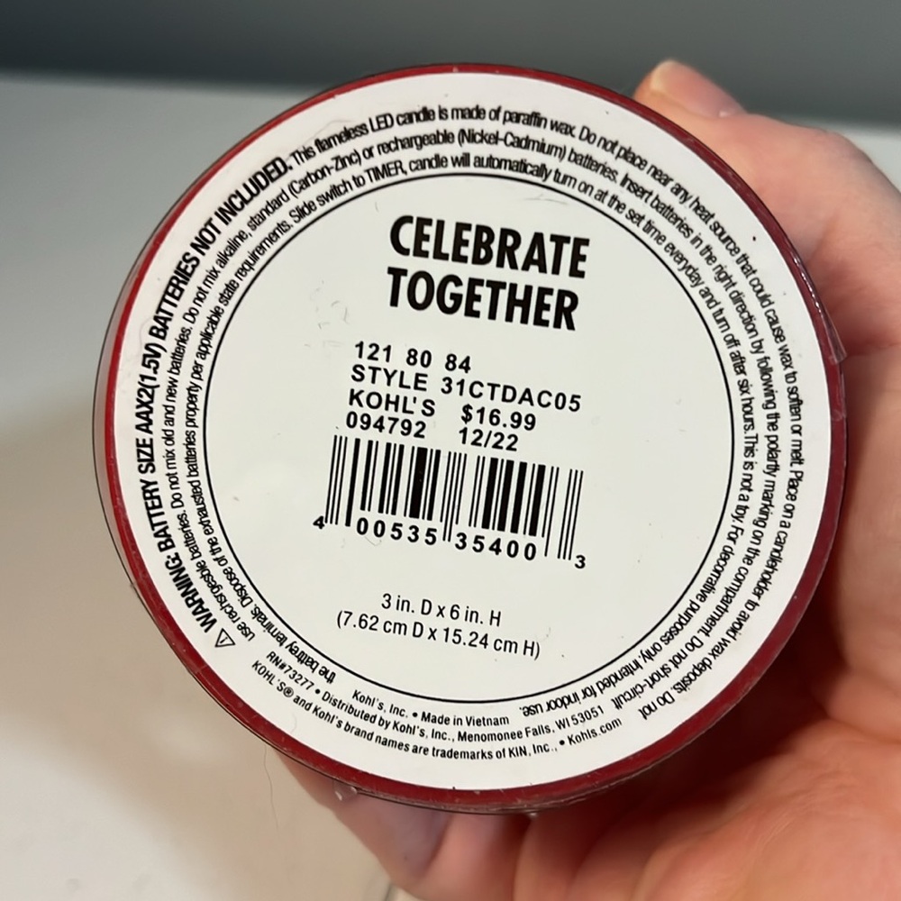 Patriotic Candle with Stars and Stripes - Picture 3 of 3